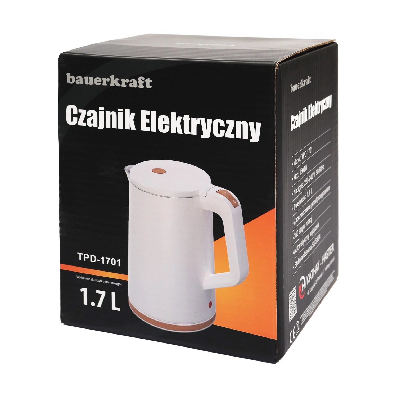 Elektrinis virdulys 1.7 l 1500 w su besisukančia baze