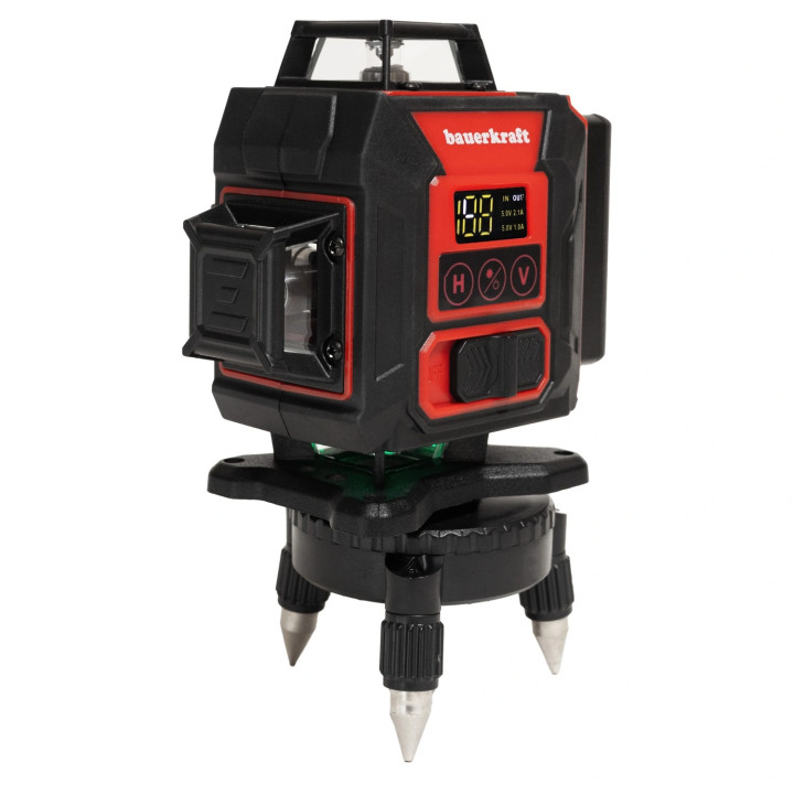 Bauerkraft lazerinis nivelyras 4d 360°