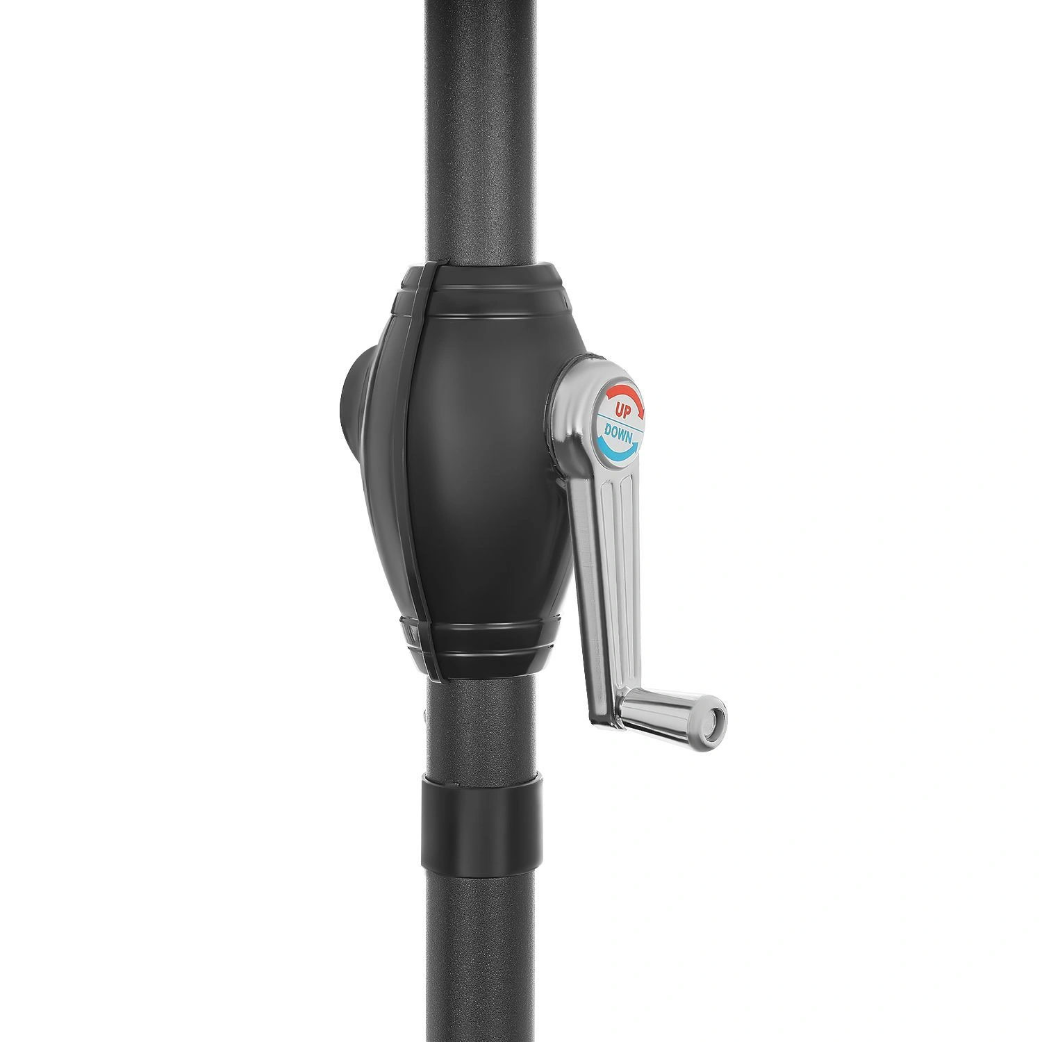 Reguliuojamas sodo skėtis 210 cm pilkos spalvos