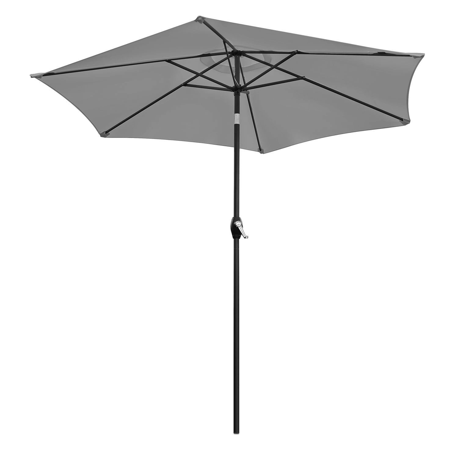 Reguliuojamas sodo skėtis 210 cm pilkos spalvos