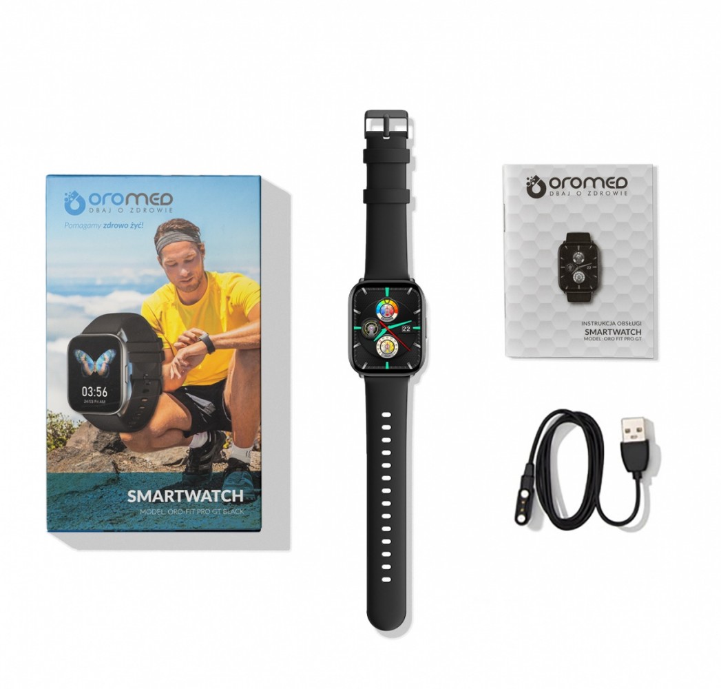 Išmanusis laikrodis oromed oro fit pro gt black, native