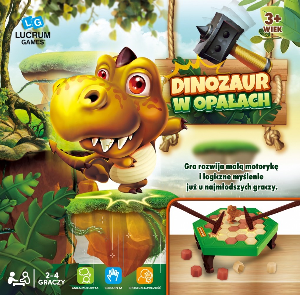 Stalo žaidimas nenugriauk dinozauro