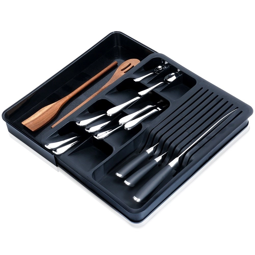 Virtuvės įrankių dėklas vilde 40-45x31 cm, juodas