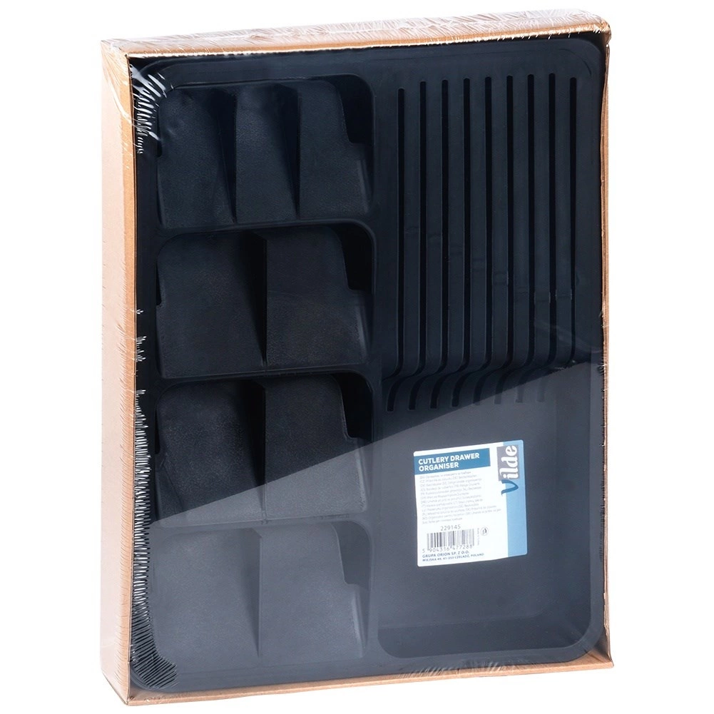 Virtuvės įrankių dėklas vilde 40-45x31 cm, juodas