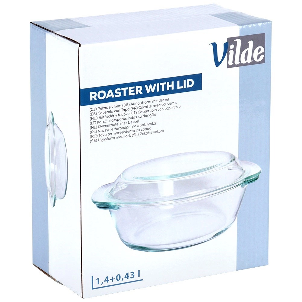 Kepimo indas vilde su dangčiu, 1,4 l + 430 ml