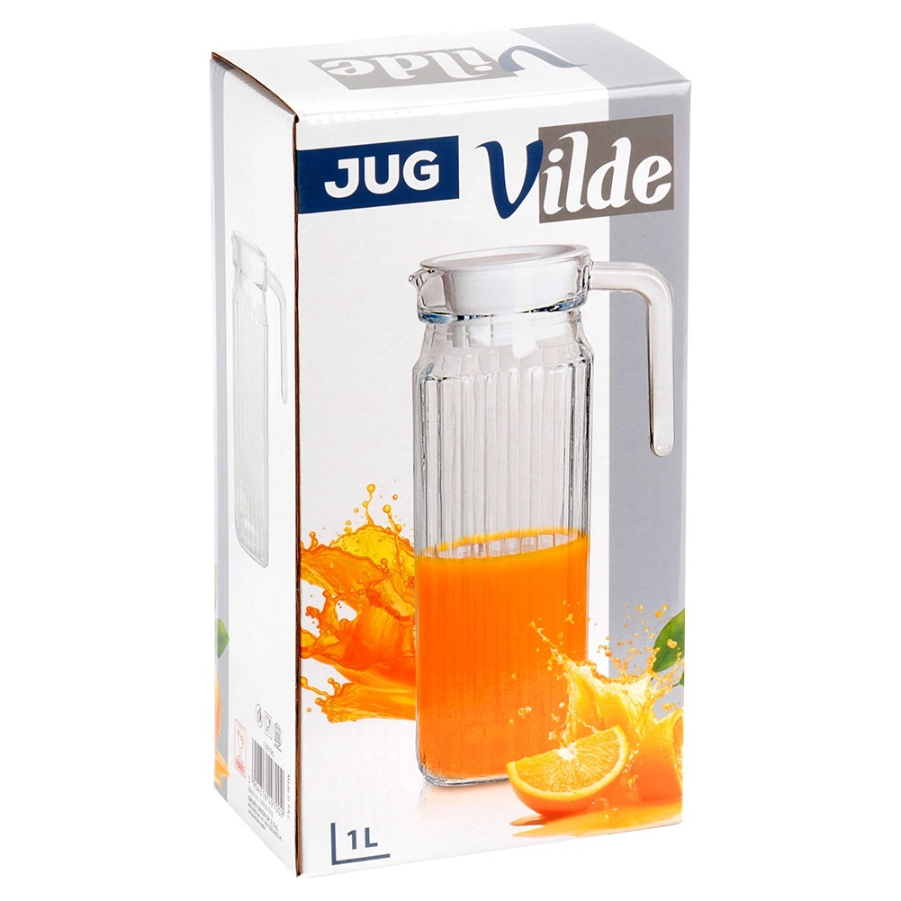 Stiklinis ąsotis vilde su dangteliu 1 l