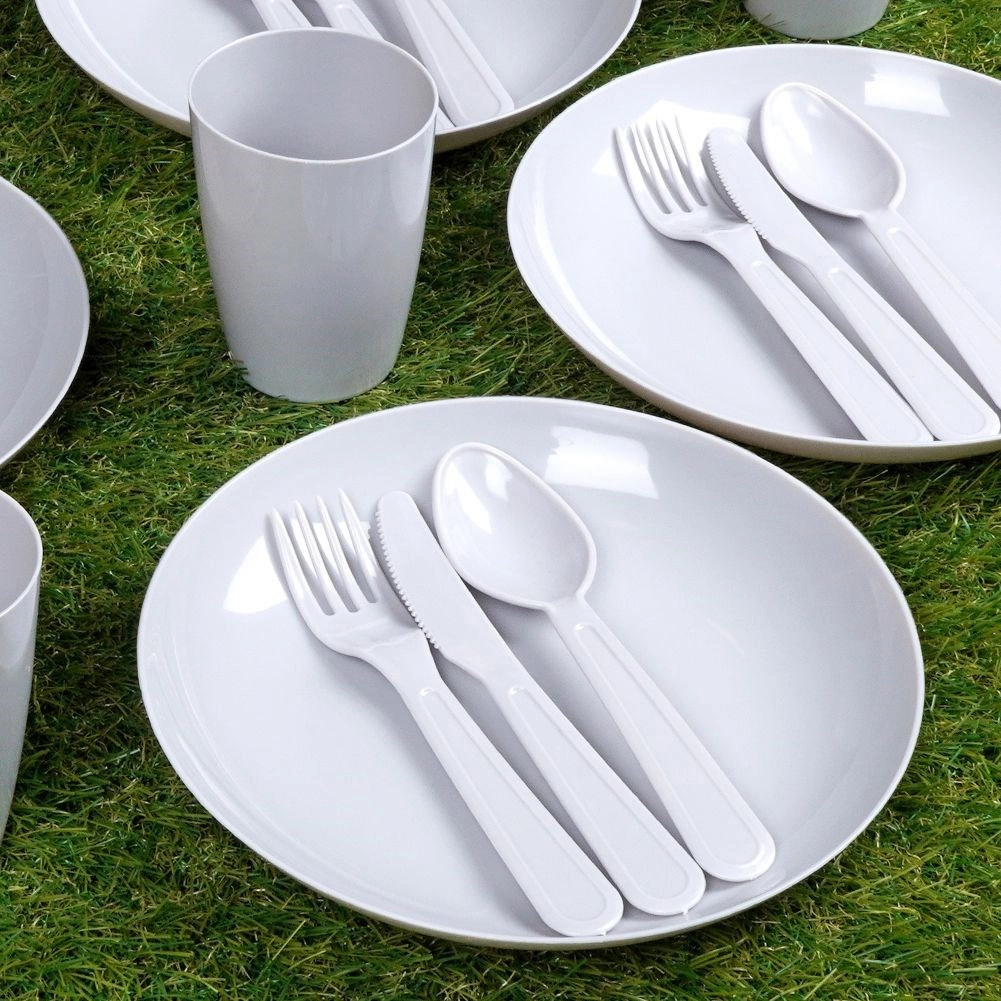 Plastikinis pikniko indų rinkinys „vilde“ 20 dalių