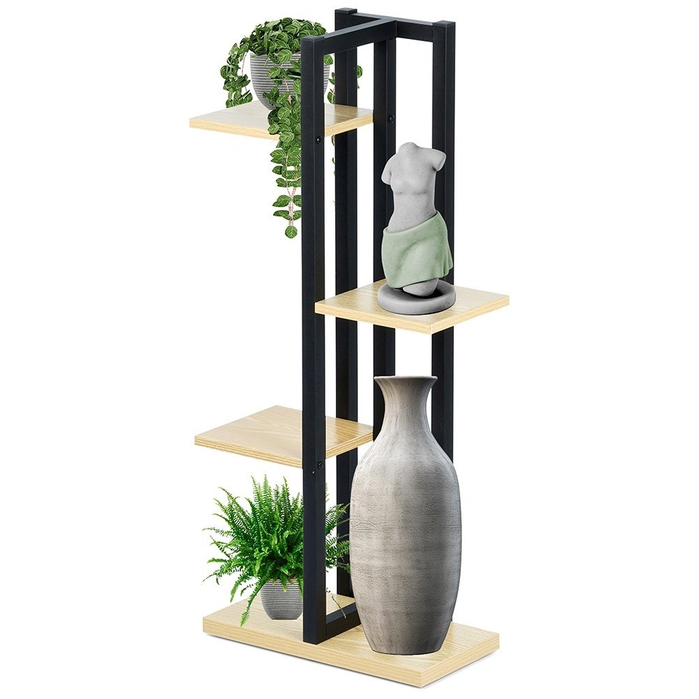 Gėlių stovas vilde 93 cm, juodas, 4 lygiai