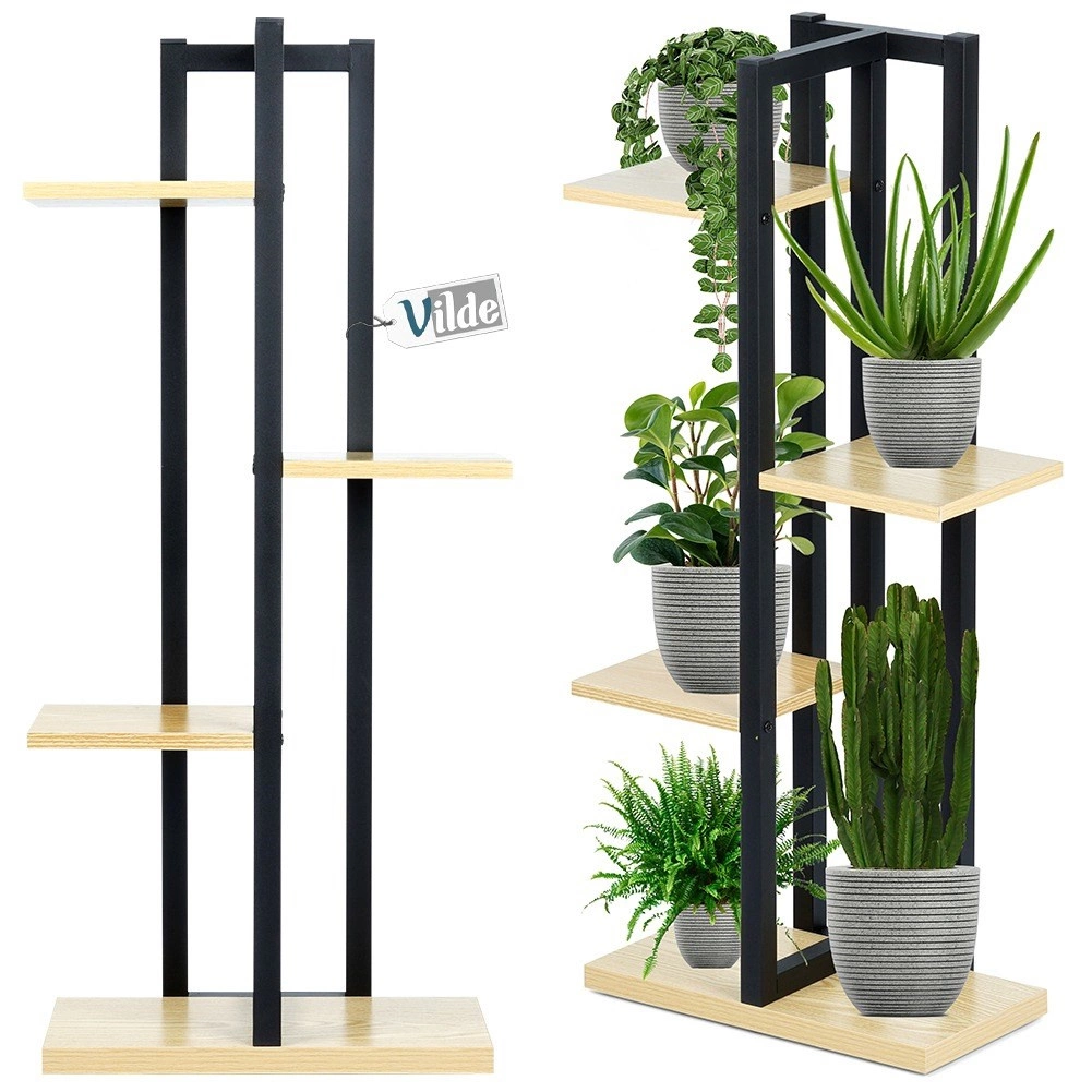 Gėlių stovas vilde 93 cm, juodas, 4 lygiai