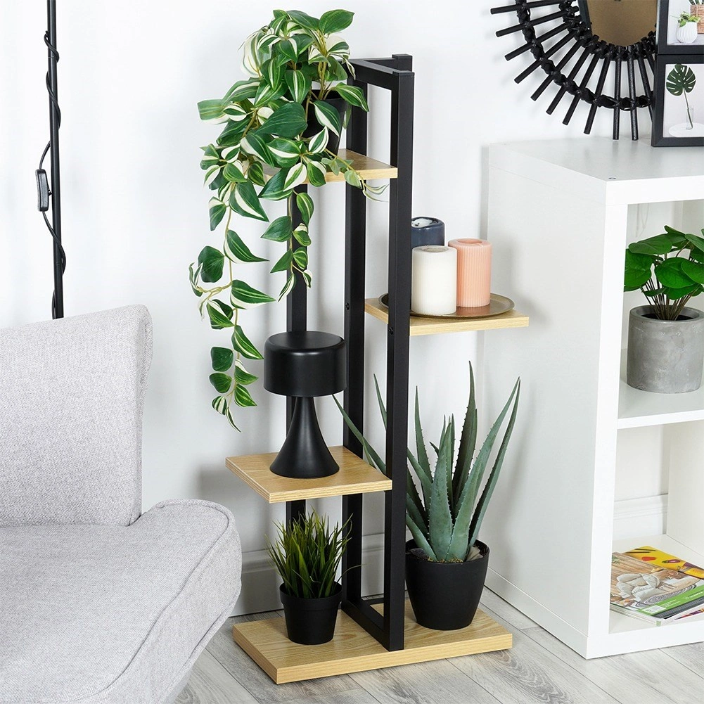 Gėlių stovas vilde 93 cm, juodas, 4 lygiai 1