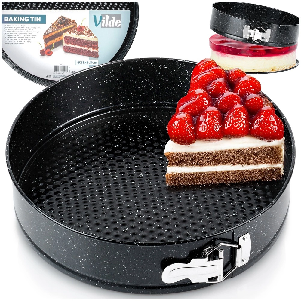 Apvali granitinė tortų kepimo forma vilde 28 cm