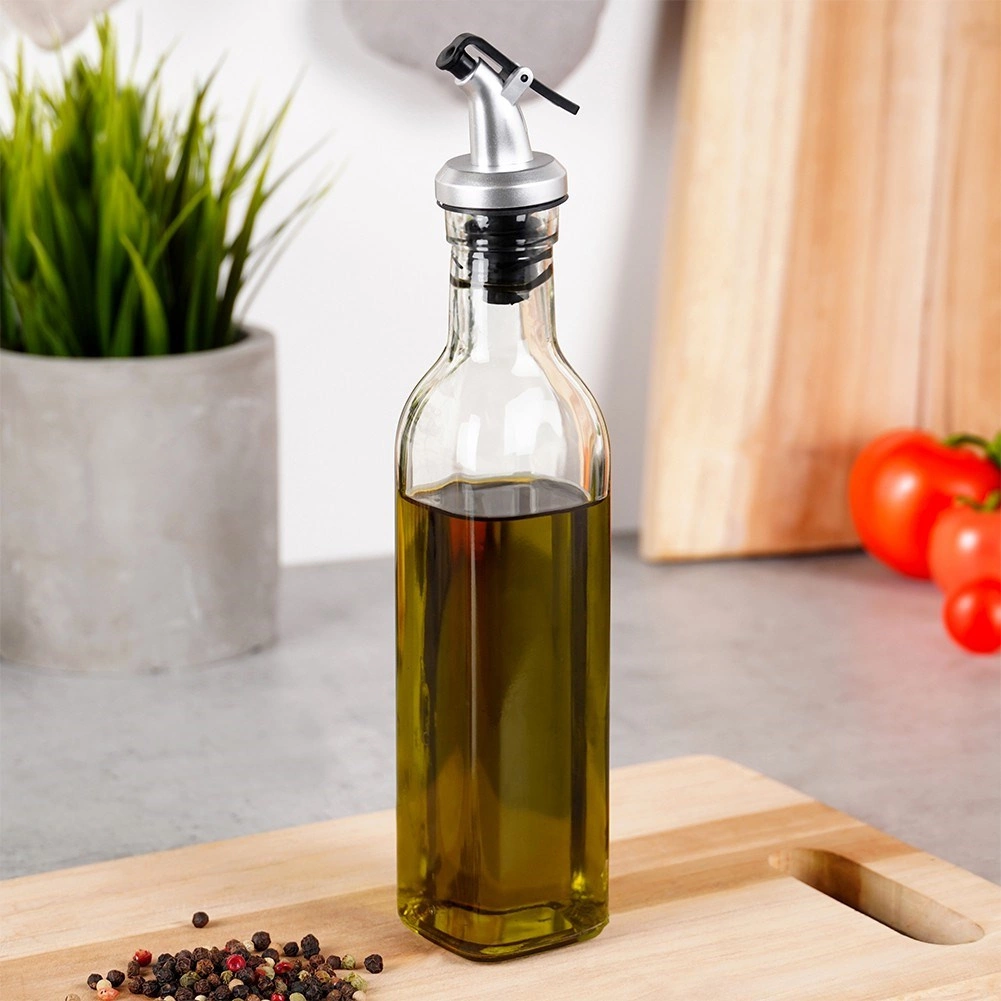 Stiklinis aliejaus ir acto butelis vilde su dozatoriumi, 250 ml 1