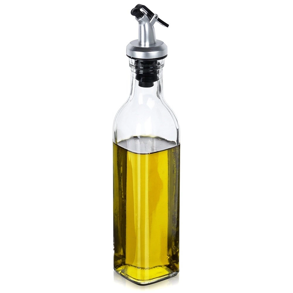Stiklinis aliejaus ir acto butelis vilde su dozatoriumi, 250 ml