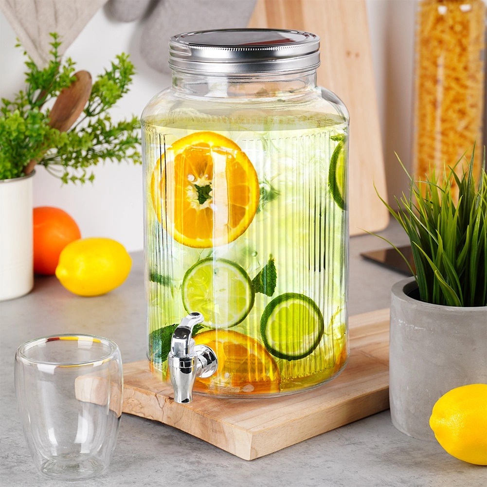 Stiklinis gėrimų dozatorius su čiaupu vilde 6,2 l 1