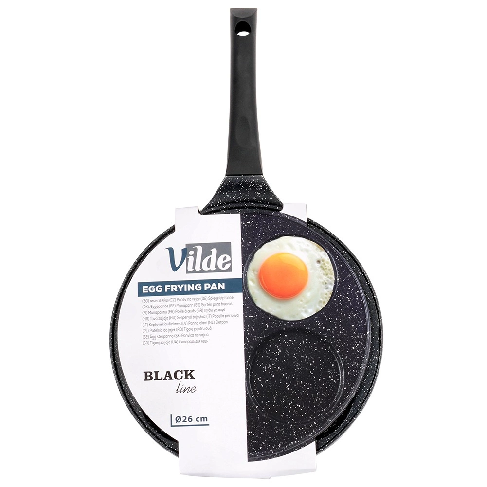 Kiaušinių ir blynų keptuvė vilde black line 26 cm