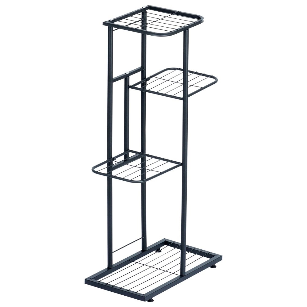 Metalinis gėlių stovas vilde 4 lygių 80 cm juodas 2