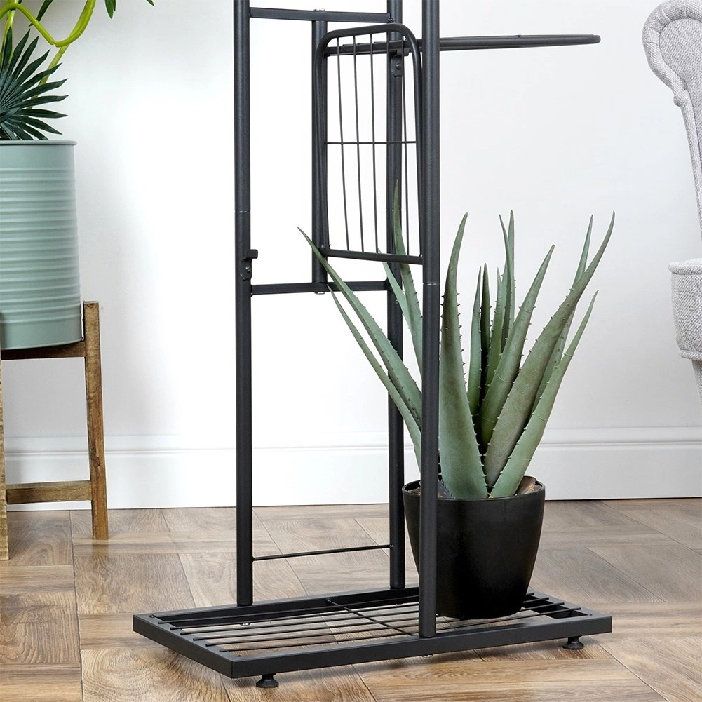 Metalinis gėlių stovas vilde 4 lygių 80 cm juodas