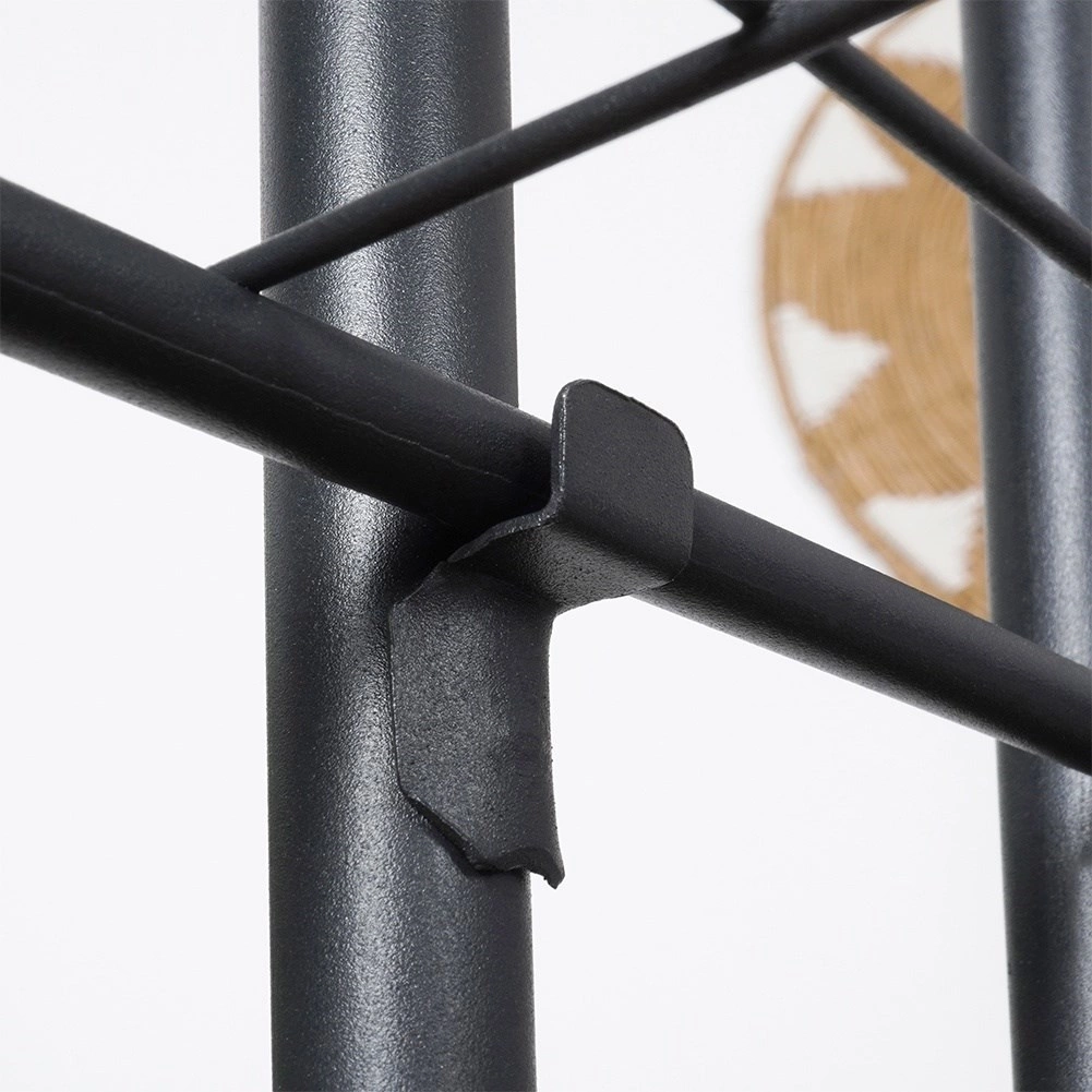 Metalinis gėlių stovas vilde 4 lygių 80 cm juodas
