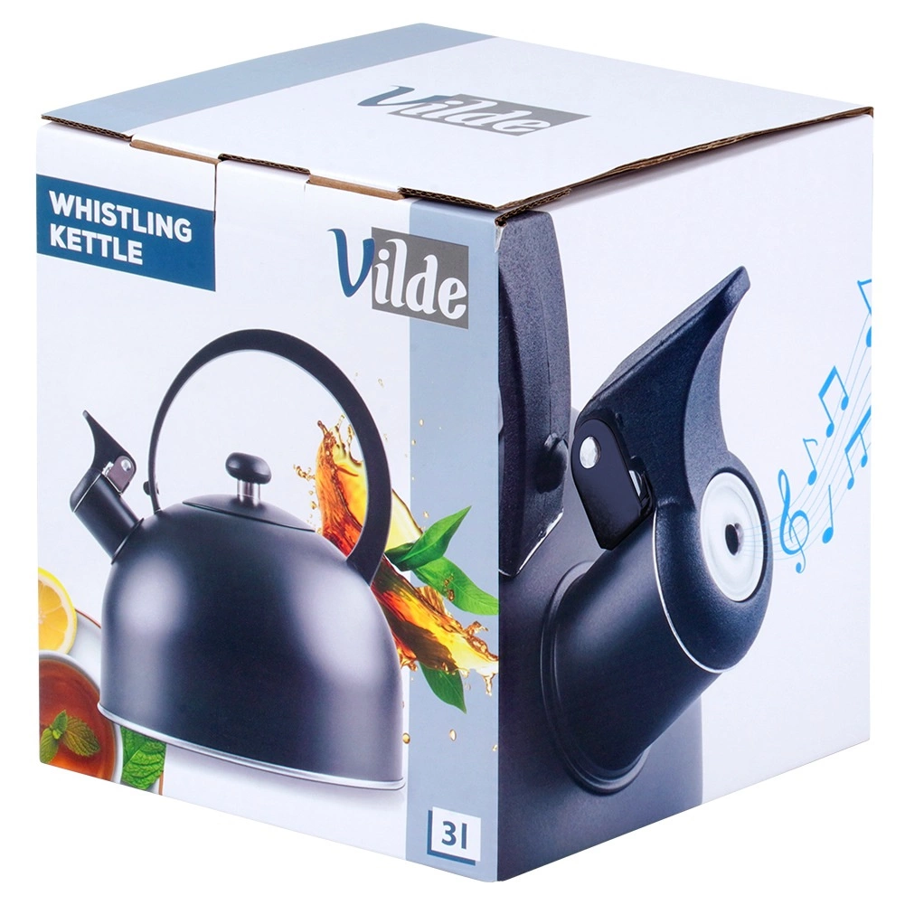 Virdulys vilde su švilpuku, 3 l, juodas