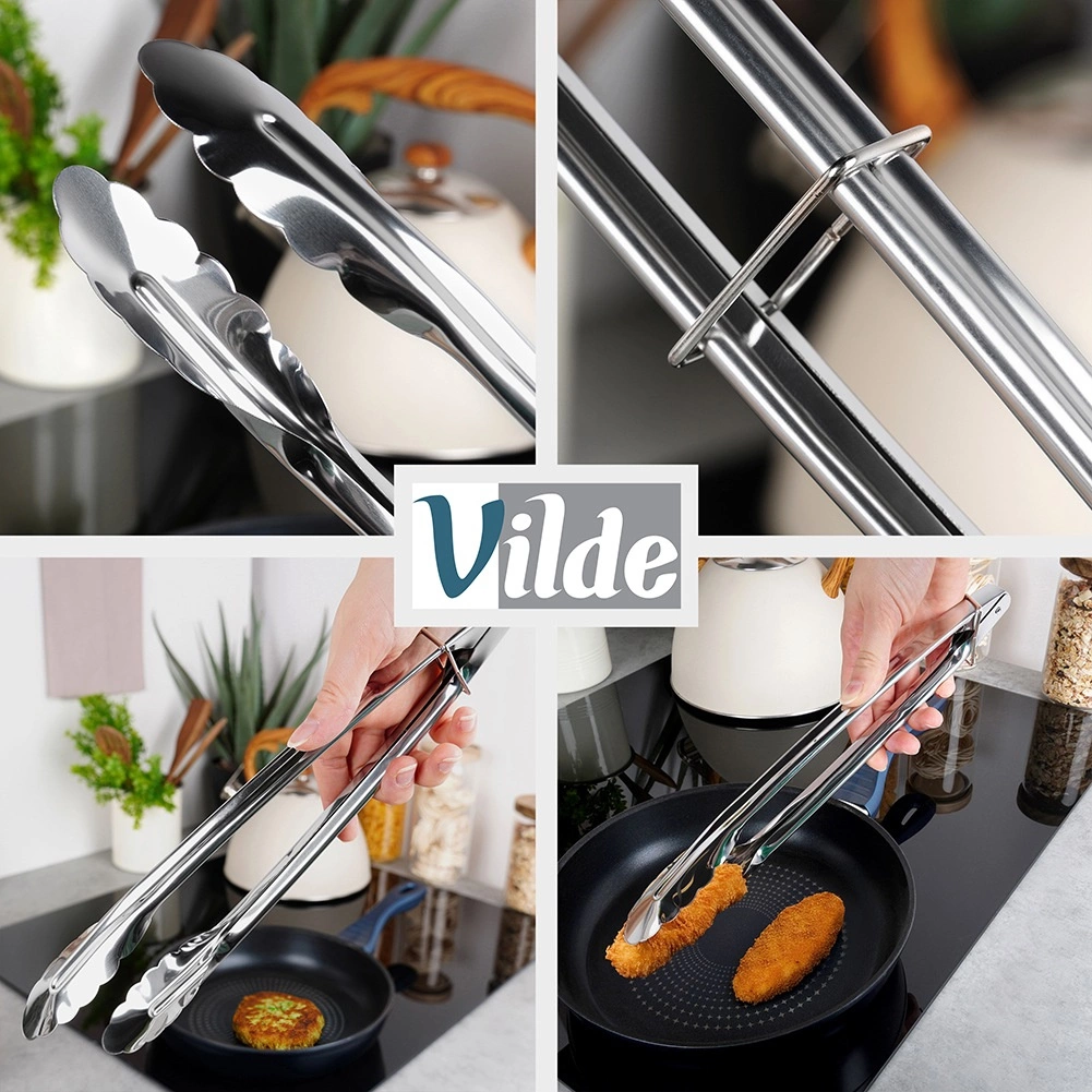Virtuvinės žnyplės Vilde nerūdijančio plieno 30 cm 3