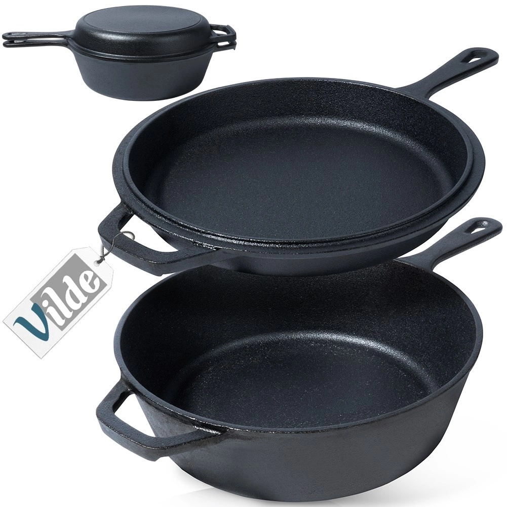 Geležies puodo ir keptuvės rinkinys vilde cast line 24 cm / 3,5 l