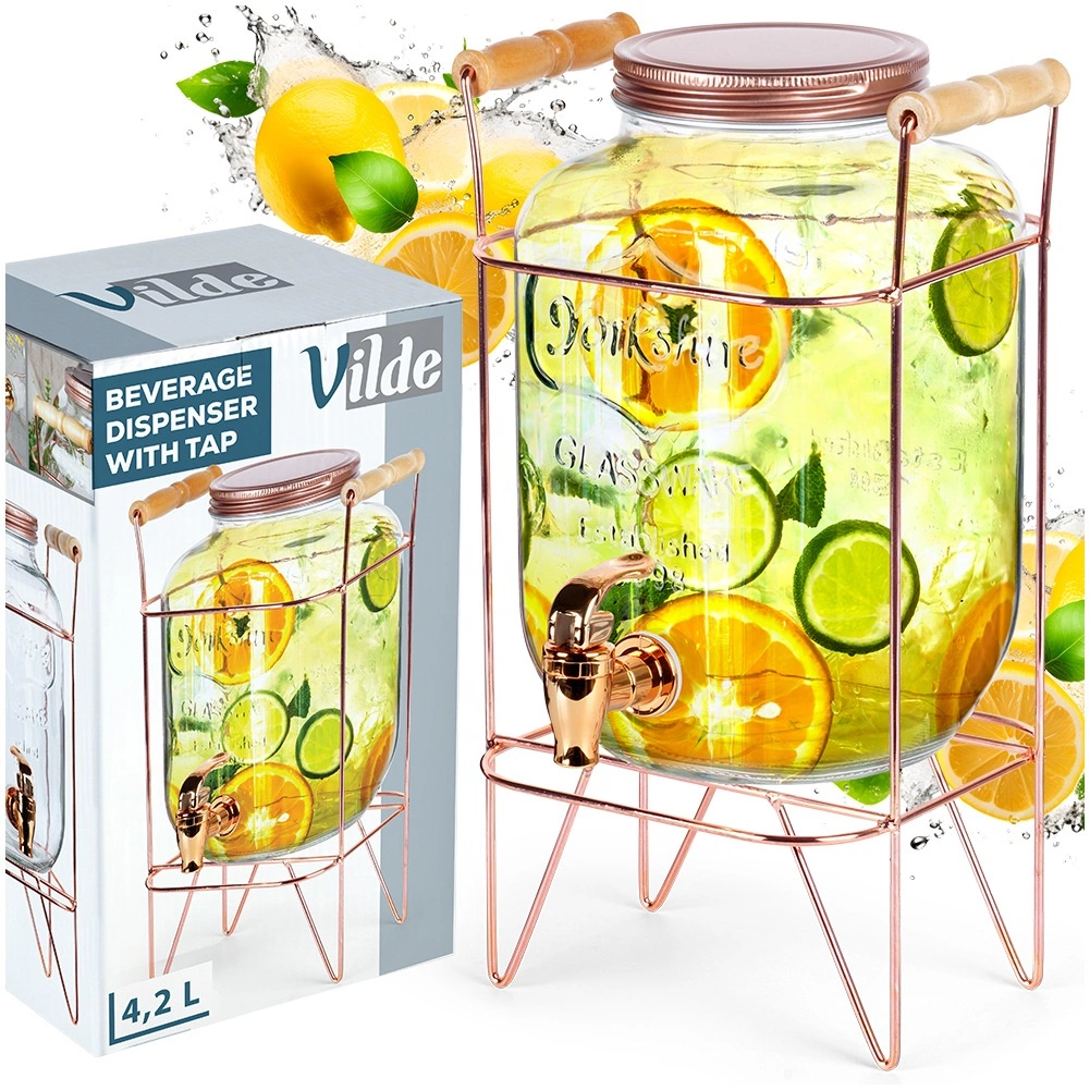 Gėrimų dozatorius vilde 4,2 l su čiaupu ir stovu