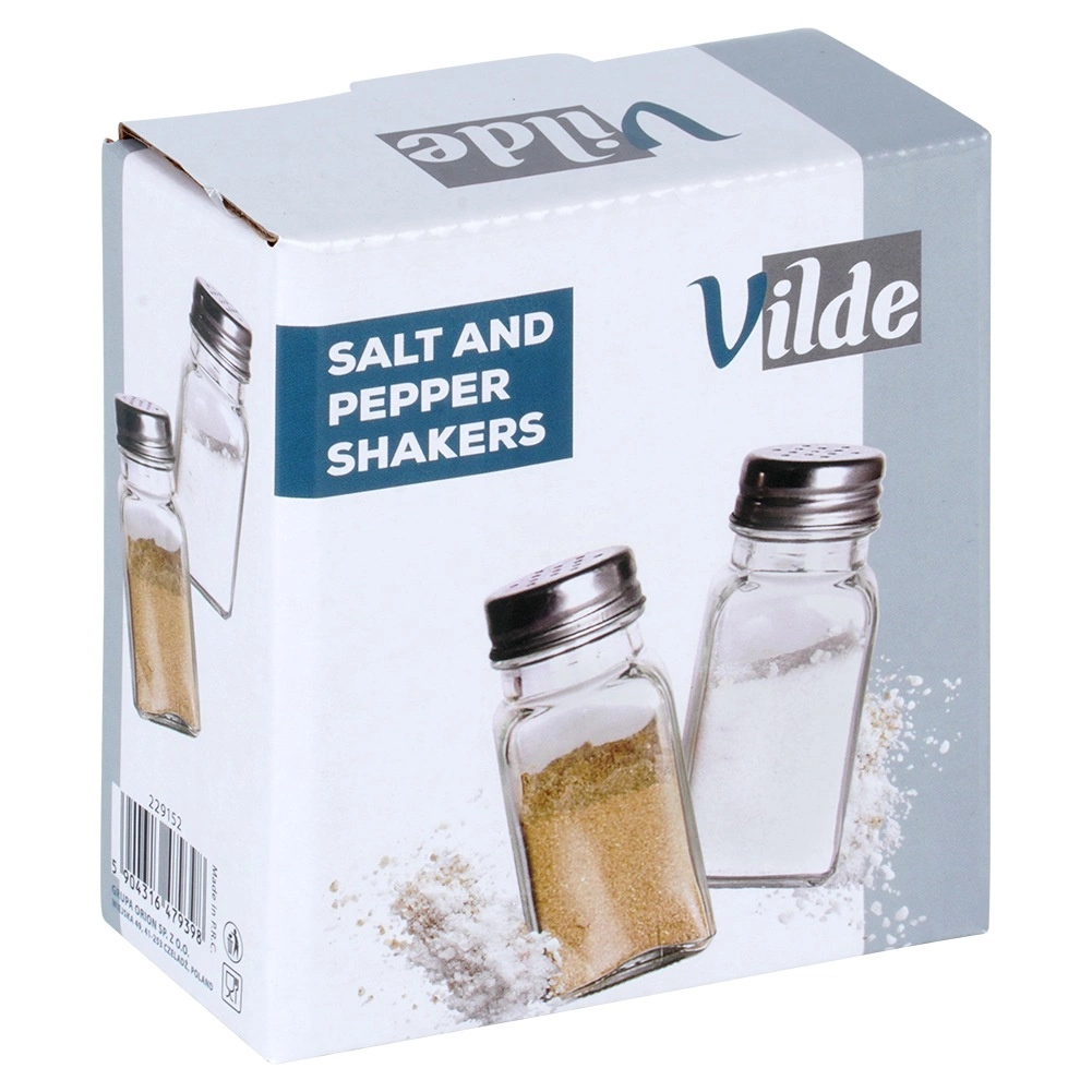 Druskos ir pipirų indelių rinkinys vilde 80 ml 2 vnt.
