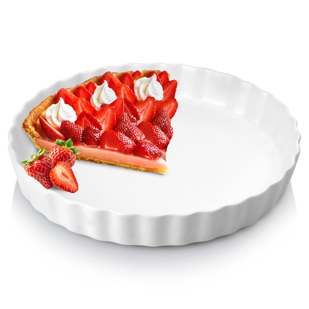 Keraminė tortų forma vilde 24,5 cm balta