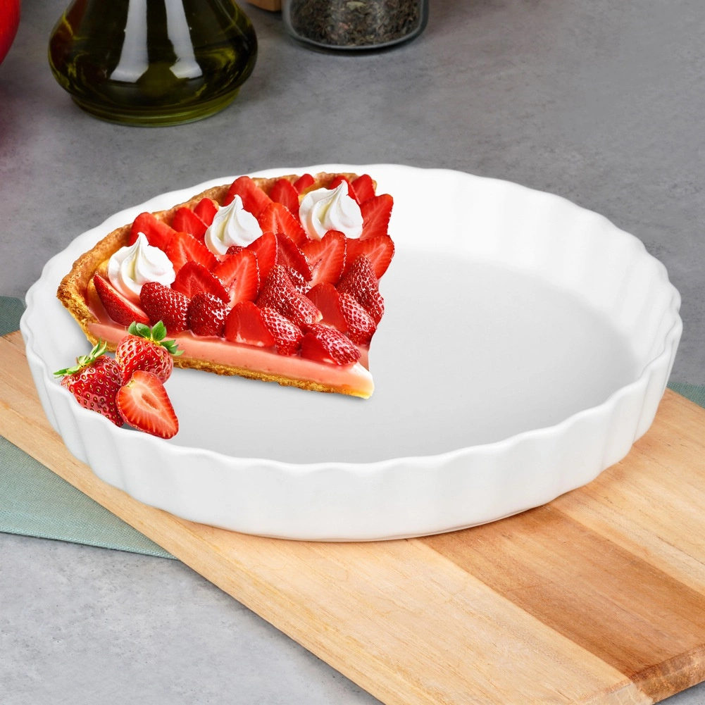 Keraminė tortų forma vilde 24,5 cm balta 1