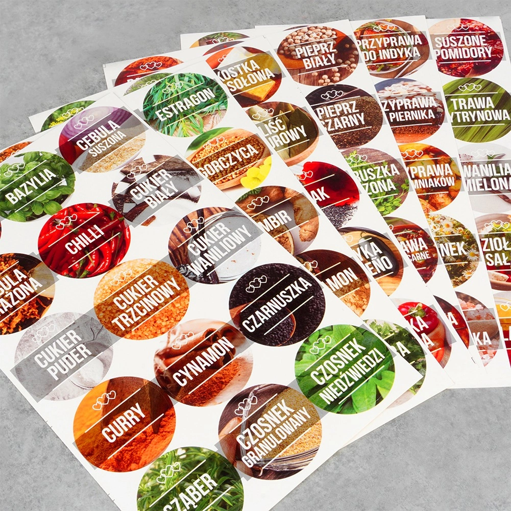 Prieskonių indeliai vilde 100 ml, 24 vnt. su 90 lipdukų