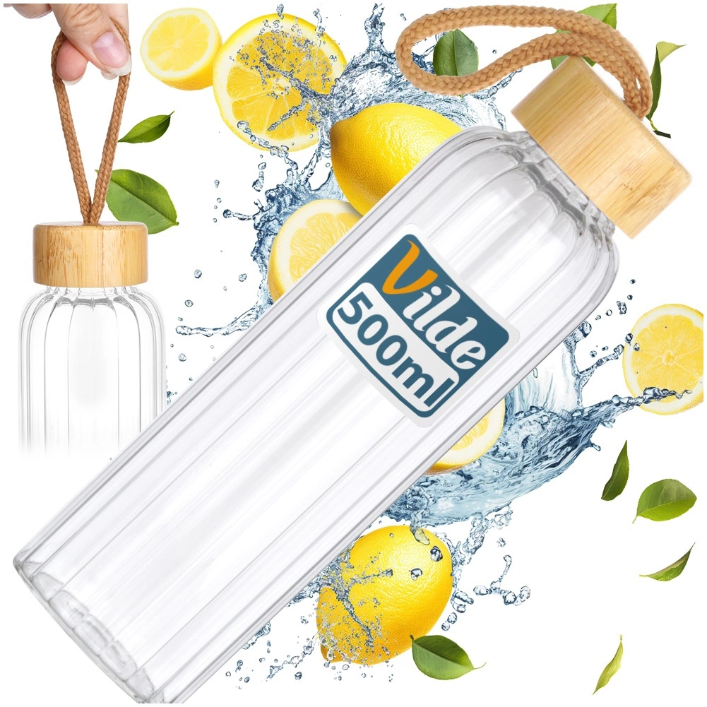 Stiklinis vandens butelis vilde 500 ml