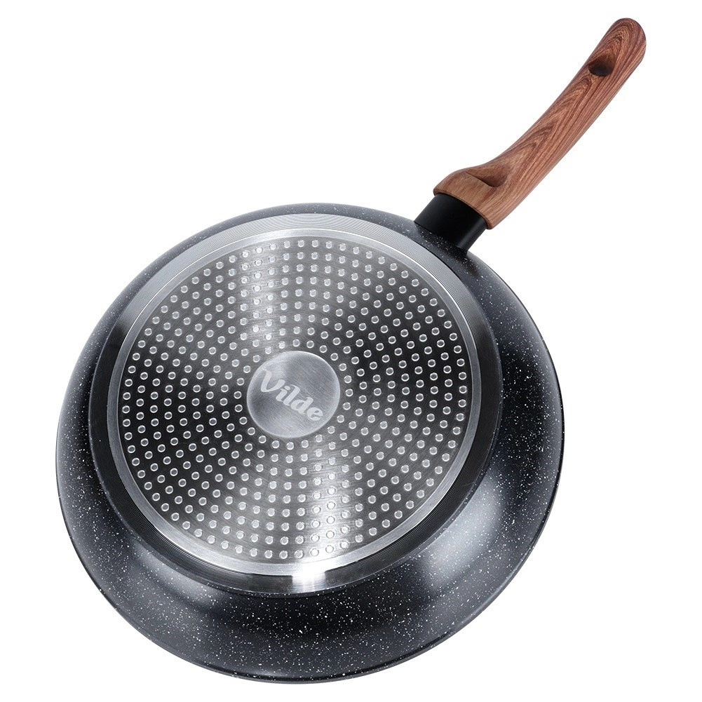 Keptuvė vilde black&wood 28 cm aliuminė su granitine danga