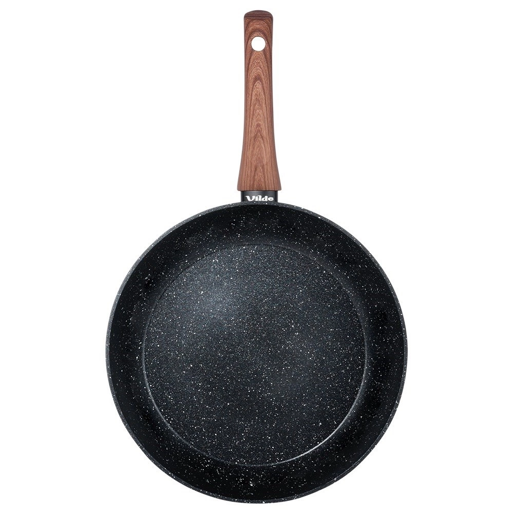 Keptuvė vilde black&wood 28 cm aliuminė su granitine danga 2