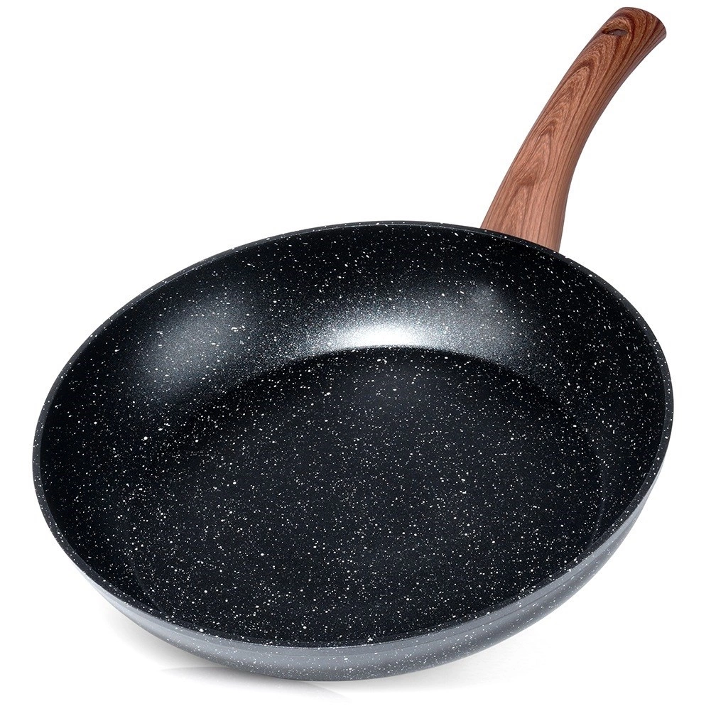 Keptuvė vilde black&wood 28 cm aliuminė su granitine danga