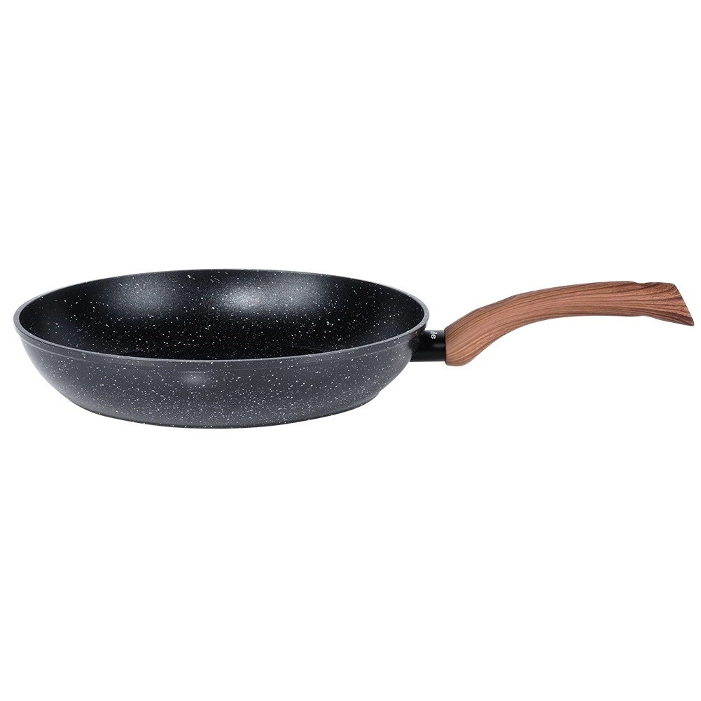 Keptuvė vilde black&wood 28 cm aliuminė su granitine danga