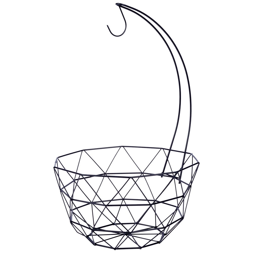 Vaisių krepšelis vilde su nuimamu kabliuku, metalinis, 27 cm