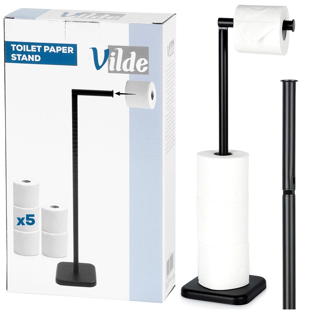 Tualetinio popieriaus stovas vilde 56 cm, juodas