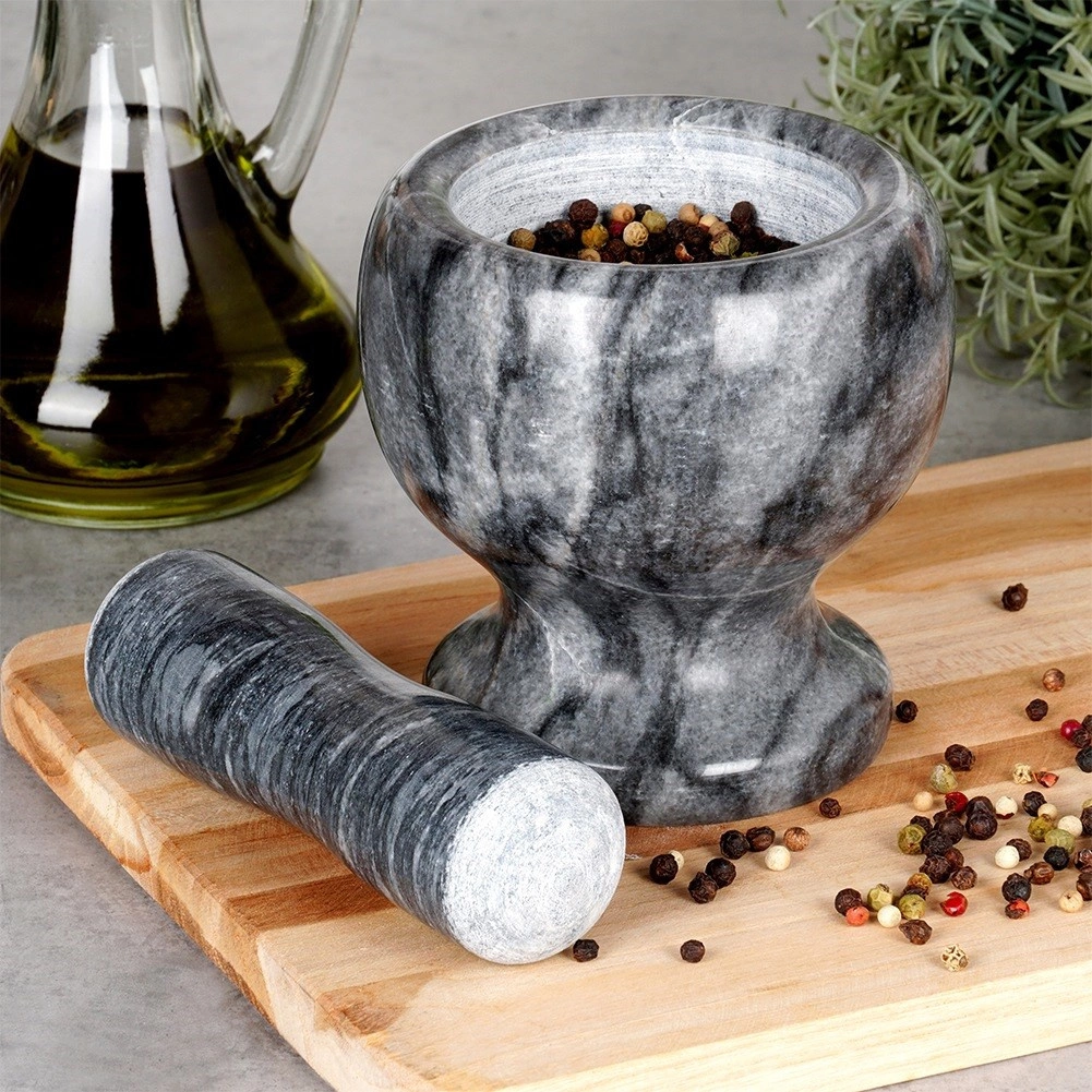 Granito prieskonių trintuvas su grūstuvu vilde 11 cm