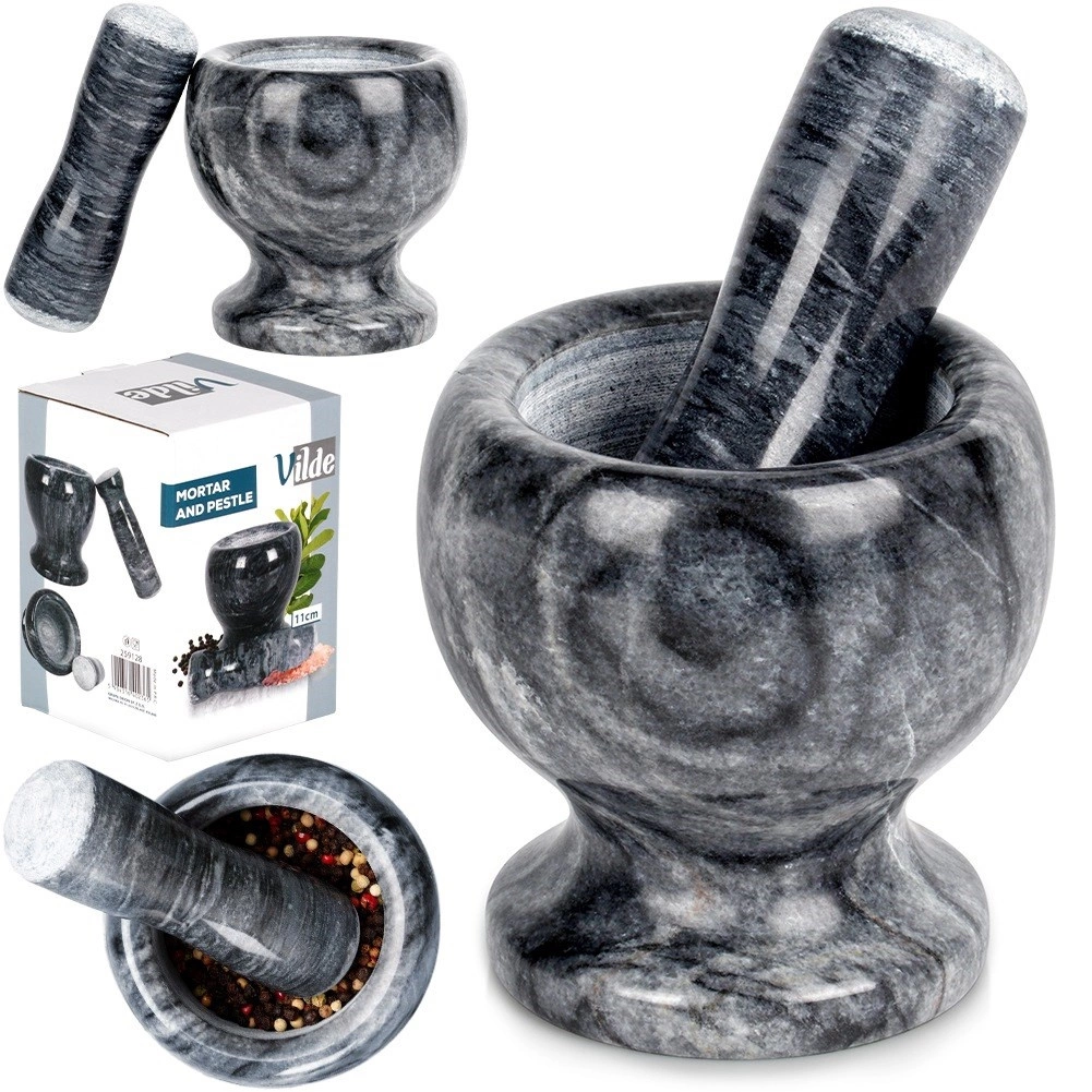Granito prieskonių trintuvas su grūstuvu vilde 11 cm