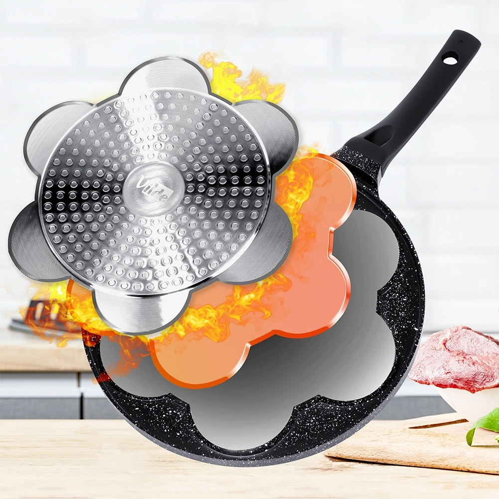 Kiaušinių ir blynų keptuvė vilde black line su granitine danga, 26 cm, 7 skyriai