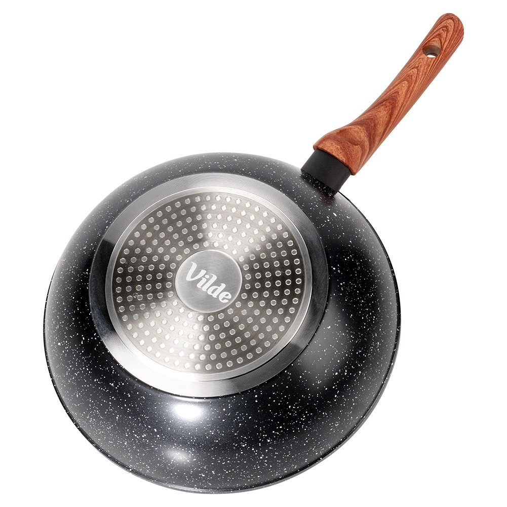 Keptuvė wok vilde black&wood 28 cm