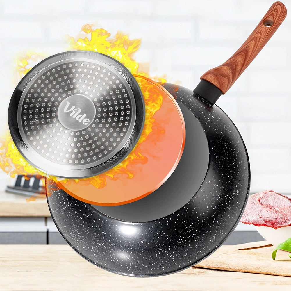 Keptuvė wok vilde black&wood 28 cm 3