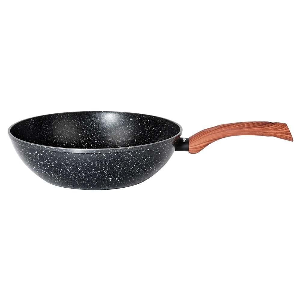 Keptuvė wok vilde black&wood 28 cm