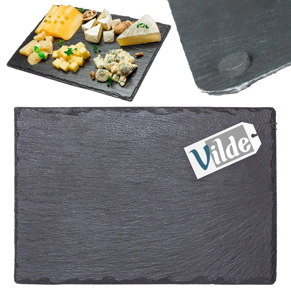 Maisto padėklas vilde iš natūralaus šiferio 30x20 cm