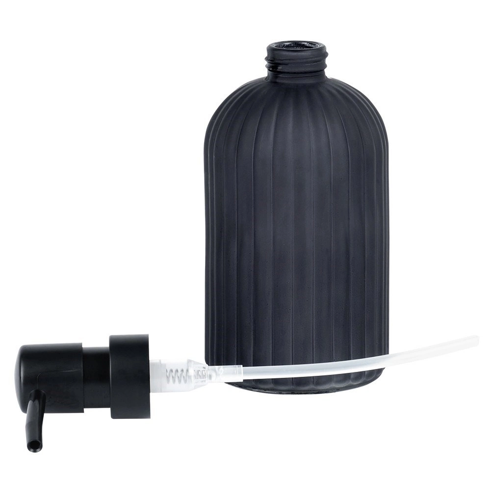 Skysto muilo dozatorius vilde, juodas stiklinis, 400 ml
