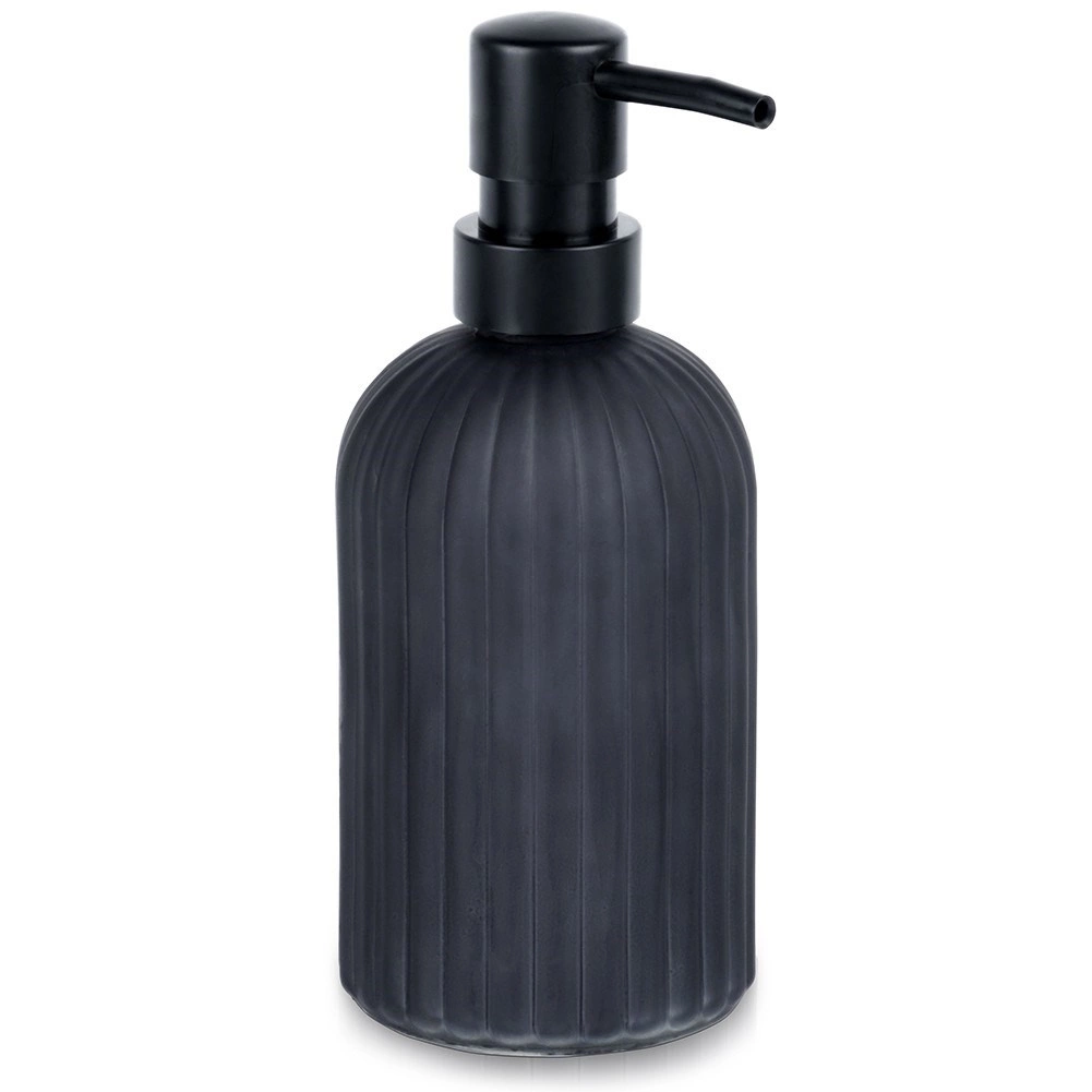 Skysto muilo dozatorius vilde, juodas stiklinis, 400 ml