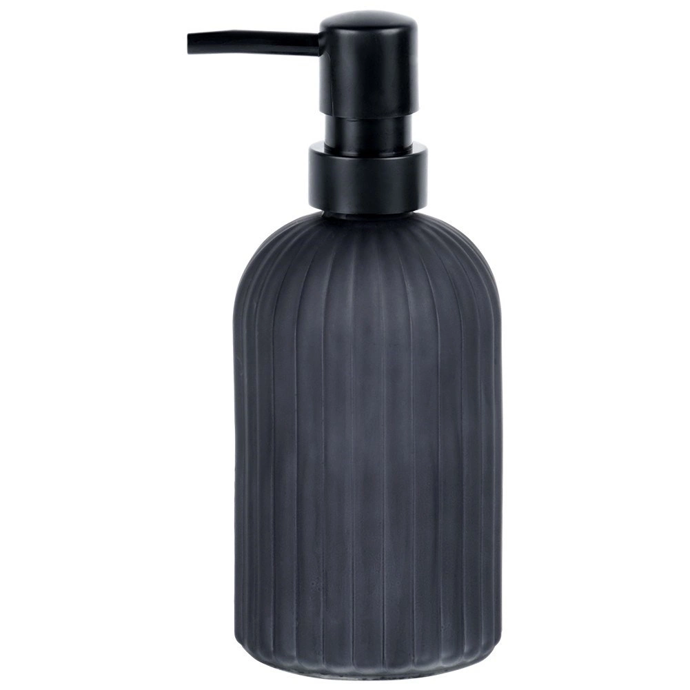 Skysto muilo dozatorius vilde, juodas stiklinis, 400 ml