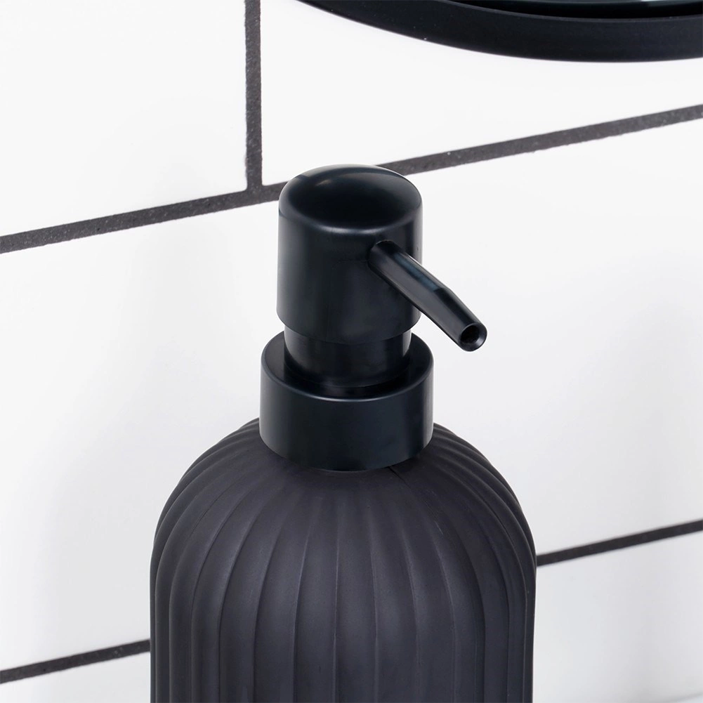 Skysto muilo dozatorius vilde, juodas stiklinis, 400 ml