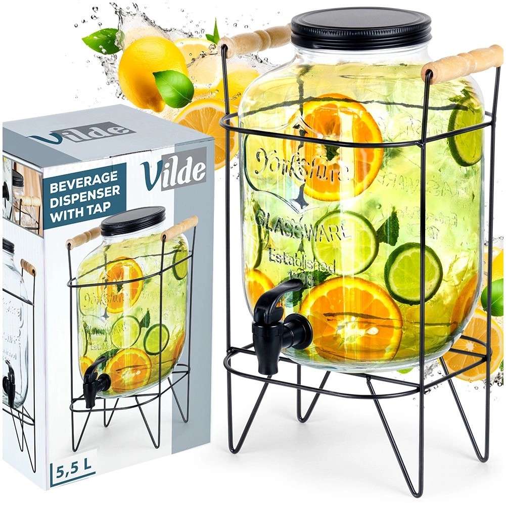 Gėrimų dozatorius vilde su čiaupu ir stovu, 5,5 l