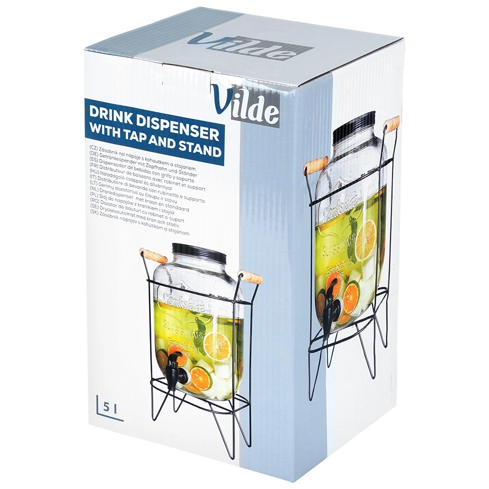 Gėrimų dozatorius vilde su čiaupu ir stovu, 5,5 l
